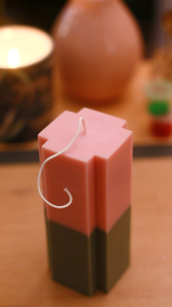 pink-and-green-pillar-candle