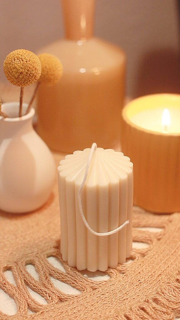 white-ribbed-pillar-candle