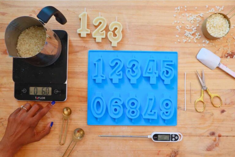 DIY Beeswax Birthday Candles